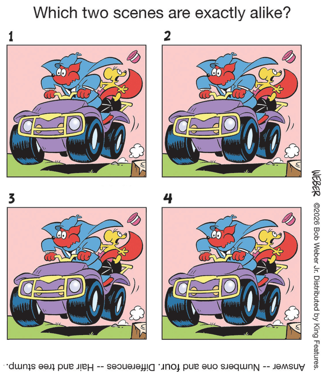 09/26/2026 Slylock Fox four-scene comparison comic